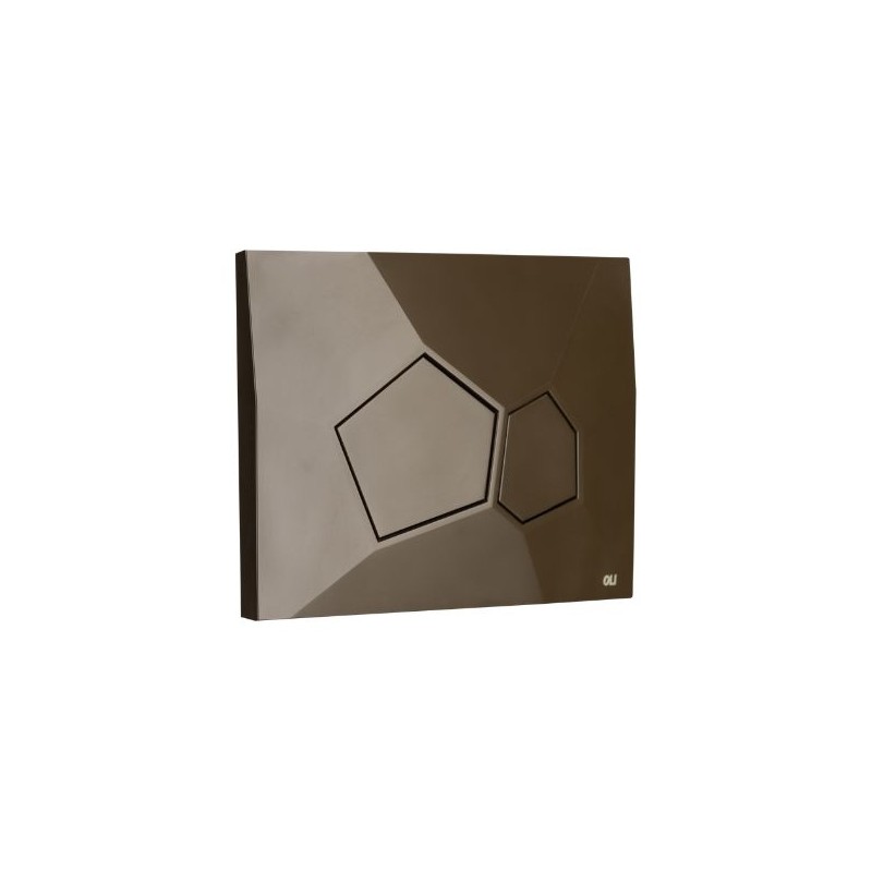 Pulsador OLI Voronoi Raw Umber | Doble Descarga Mate