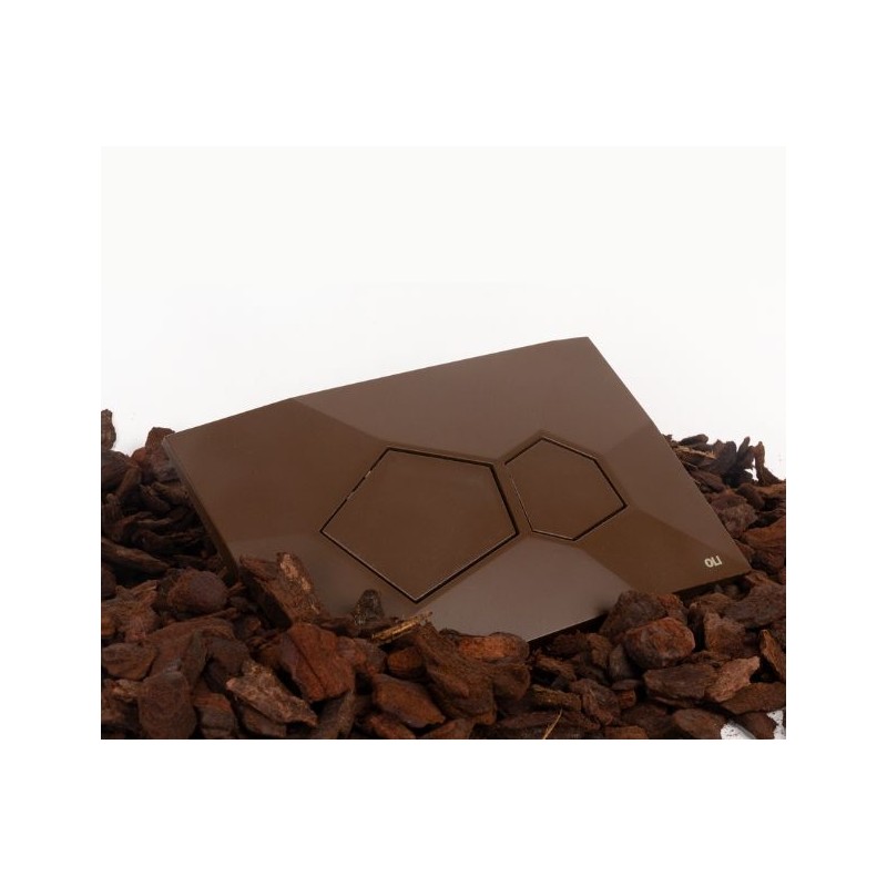 Pulsador OLI Voronoi Raw Umber | Doble Descarga Mate