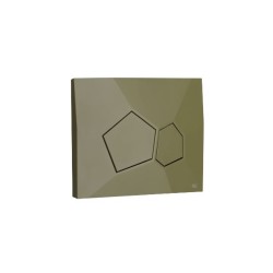 Pulsador OLI Voronoi Organic Gold | Doble Descarga Mate