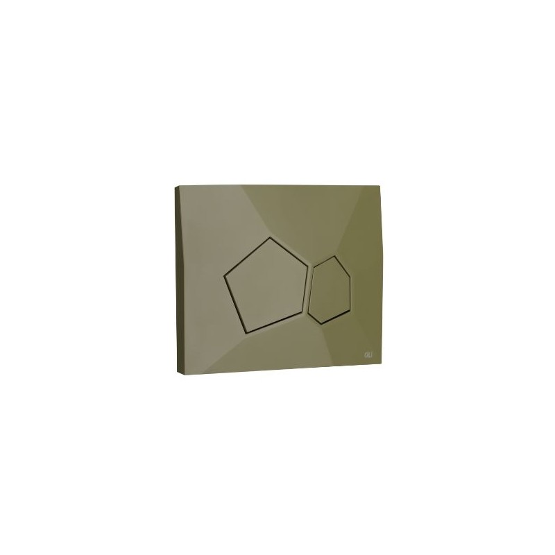 Pulsador OLI Voronoi Organic Gold | Doble Descarga Mate