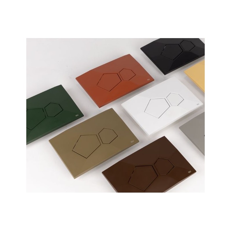 Pulsador OLI Voronoi Organic Gold | Doble Descarga Mate