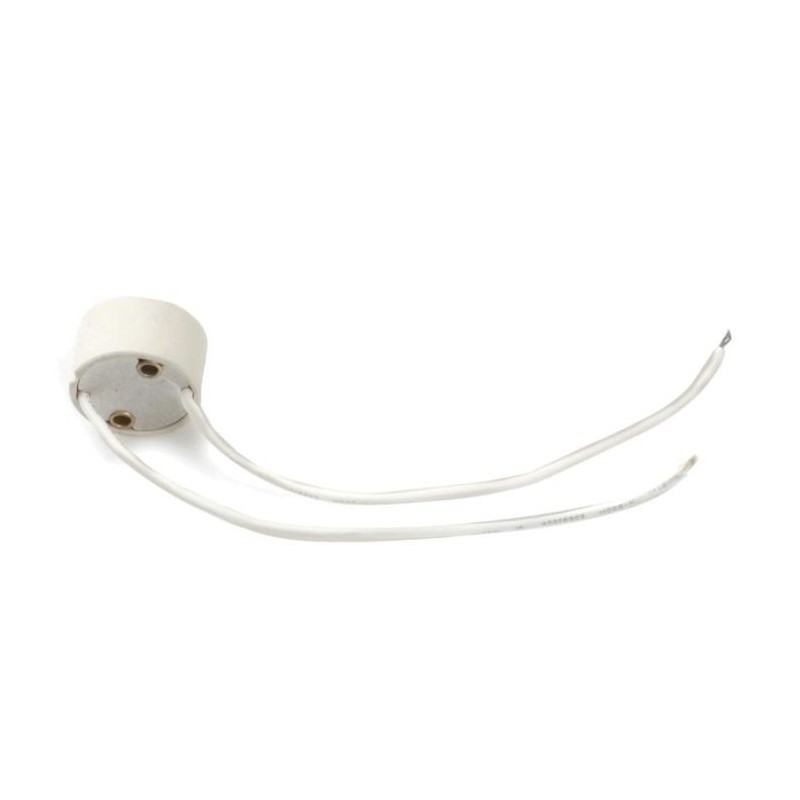 Portalámparas Dicroica GU10 230V Cerámica Blanco