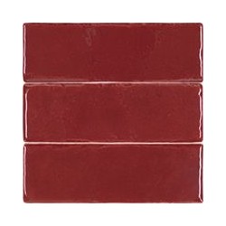 Azulejo Terre Burgundy brillo 5x15 Cevica