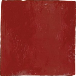 Azulejo Provenza Rojo Antiguo craquelé brillo 13x13 Cevica