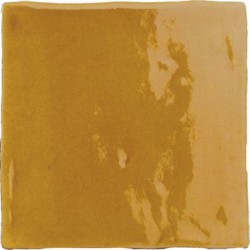 Azulejo Provenza Amarillo craquelé brillo 13x13 Cevica