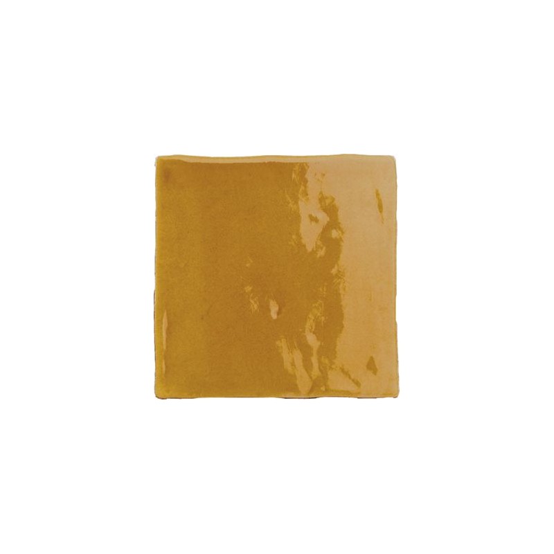 Azulejo Provenza Amarillo craquelé brillo 13x13 Cevica