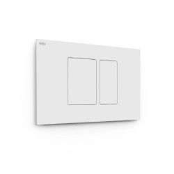 Pulsador Wc Systems Doble Descarga Cuadrado Blanco Mate
