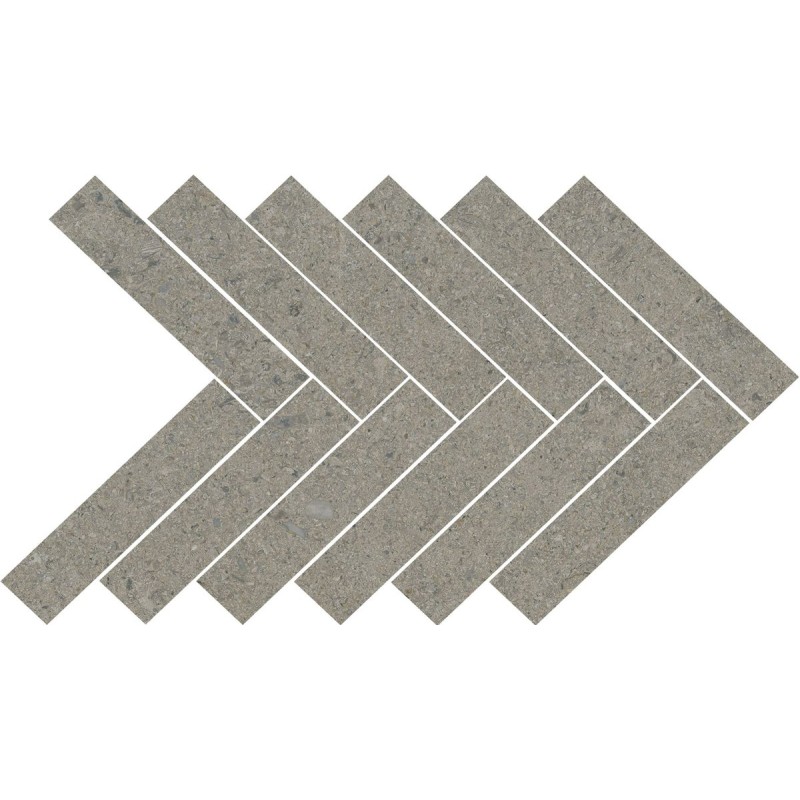 Mosaico Malla Calcare Gris Medio Brushed 39x22 cm - TAU Cerámica