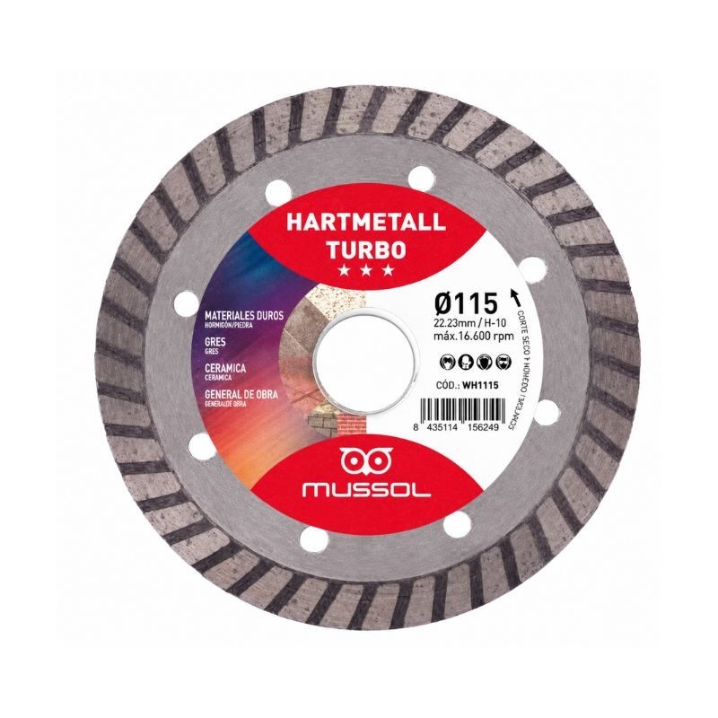 DISCO DE DIAMANTE HARTMETALL TURBO 115
