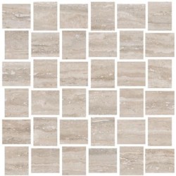 Mosaico Luxury Flavia Duna efecto mármol travertino 28x28