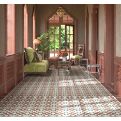 AZULEJO MINTONS BALMORAL 20X20 DUNE