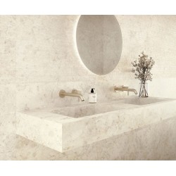 Azulejo Perlino Beige acabado Natural formato 59,55x59,55cm de Apavisa con efecto Mármol