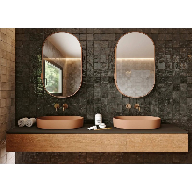 KECH SQUARES BLACK BRILLO 10X10 RECTIFICADO