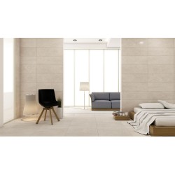 Azulejo efecto Cemento Astor de Mikonos para pavimento y revestimiento WHITE Mate 60x120