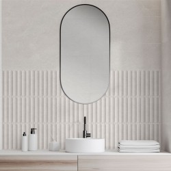 Azulejo efecto Cemento Astor de Mikonos para revestimiento WHITE Mate 30x90