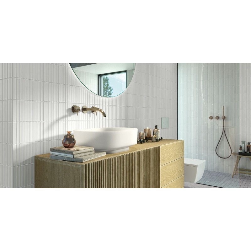 MOSAICO STRIPES WHITE MATT 29,6X29,9
