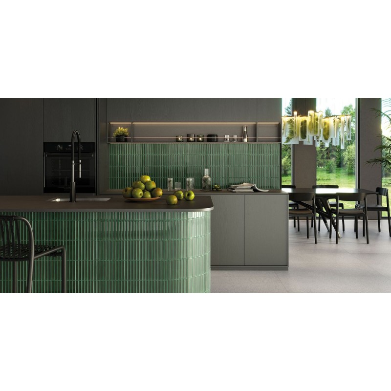 MOSAICO STRIPES RACING GREEN GLOSSY 29,6X29,9