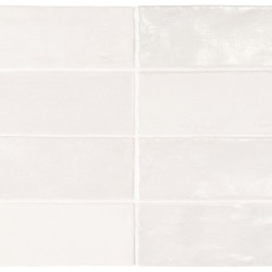 Azulejo Mallorca de Equipe con efecto Monocolor para Baño, Cocina en formato 6,5x20 y color Blanco.