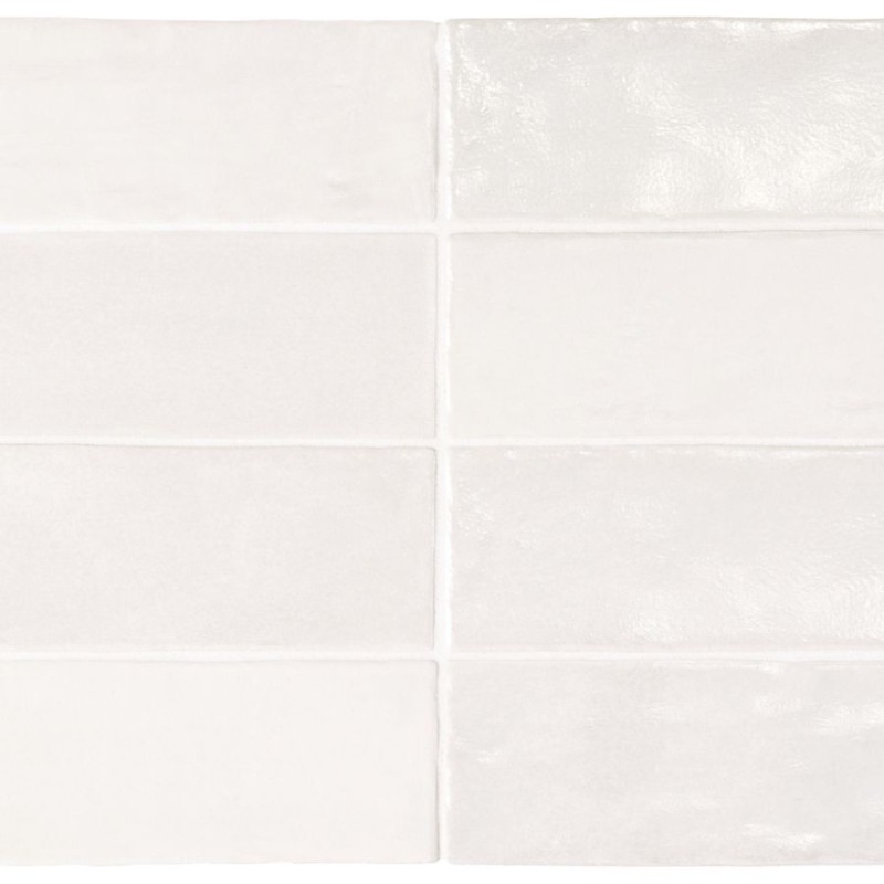 Azulejo Mallorca de Equipe con efecto Monocolor para Baño, Cocina en formato 6,5x20 y color Blanco.