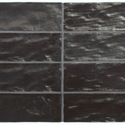Azulejo Mallorca de Equipe con efecto Monocolor para Baño, Cocina en formato 6,5x20 y color Negro.