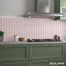 Revestimiento cerámico Equipe Vibe Out Fair Pink brillo convexo 6,5x20cm