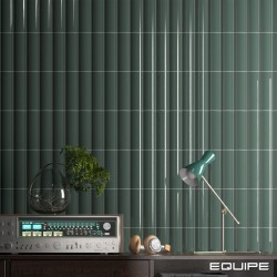 Revestimiento cerámico Equipe Vibe Out Newport Green brillo convexo 6,5x20cm