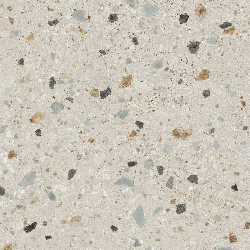 Gres porcelánico de gran formato Greystone Sogno Di Gre Beige efecto terrazo natural 120x120
