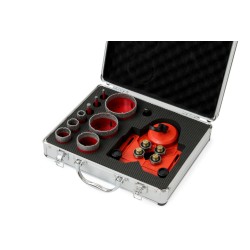Kit 9 Coronas Diamante Corte en Seco M-14 + Adaptador