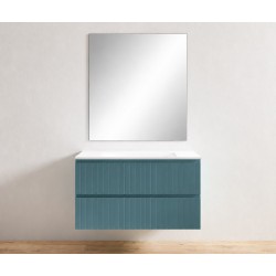 Mueble de Baño Suspendido Glow 80 cm Cobalt Mate 2 Cajones