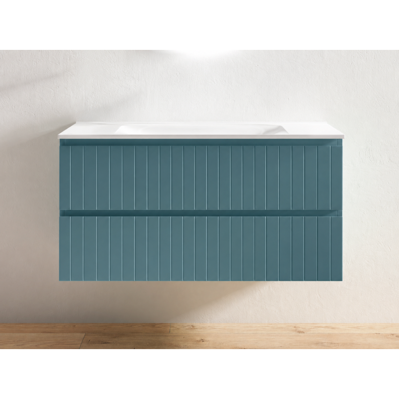Mueble de Baño Suspendido Glow 80 cm Cobalt Mate 2 Cajones