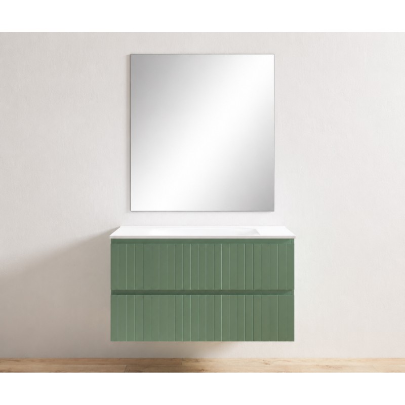 Mueble de Baño Suspendido Glow 80 cm Mint Mate 2 Cajones