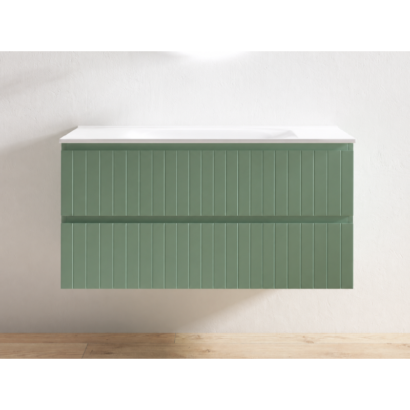 Mueble de Baño Suspendido Glow 80 cm Mint Mate 2 Cajones