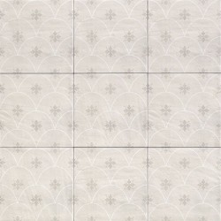 Azulejo porcelánico Mainzu Glamour White 20x20 decorado efecto hidráulico