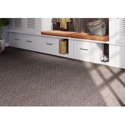 Azulejo porcelánico Mainzu Glamour Brown 20x20 decorado efecto hidráulico