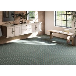 Azulejo porcelánico Mainzu Glamour Green 20x20 decorado efecto hidráulico