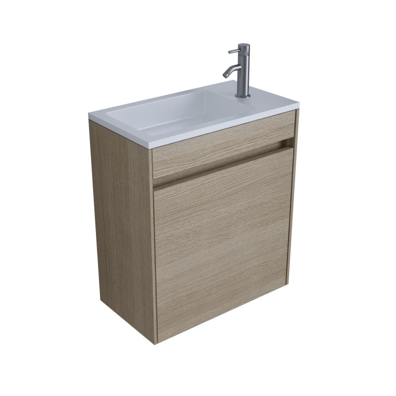 Mueble de baño Mini 45 cm Honey con encimera | Nofer Barcelona