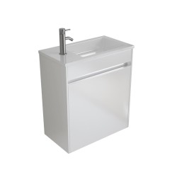 Mueble de baño Mini 45 cm Blanco con encimera | Nofer Barcelona