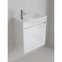 Mueble de baño Mini 45 cm Blanco con encimera | Nofer Barcelona