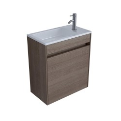 Mueble de baño Mini 45 cm Nut con encimera | Nofer Barcelona