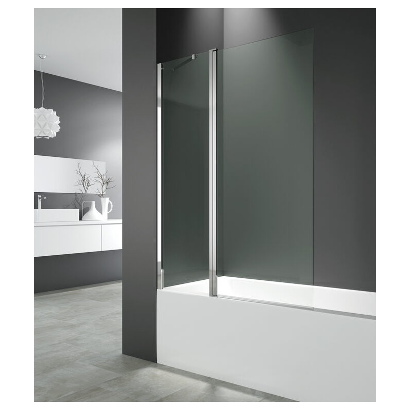 Mampara de bañera GME Open 2 abatible 122 cm cristal transparente