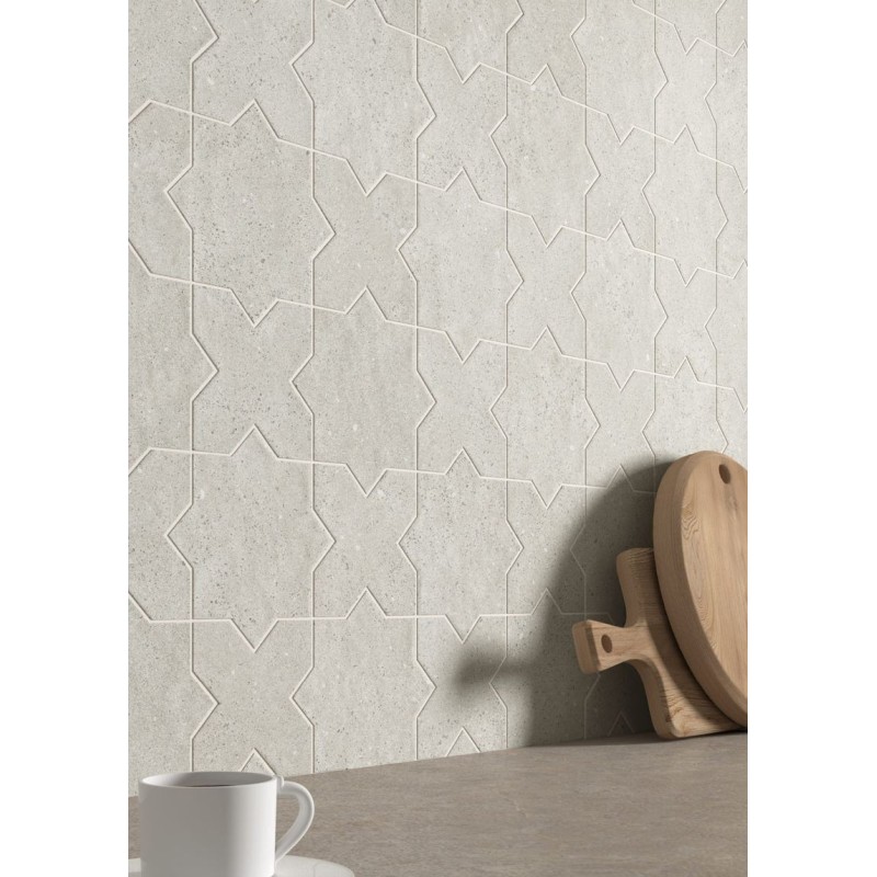 ELDA CROSS WHITE NATURAL 12X12