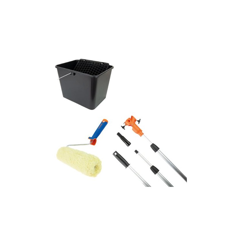 Pack pintura: alargador 2 m + rodillo 22 + cubeta 14 L