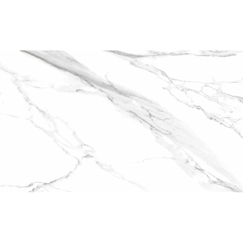 Encimera porcelánica Arklam Atlantis Satinado 12 mm 1600x3200 mm efecto mármol color blanco