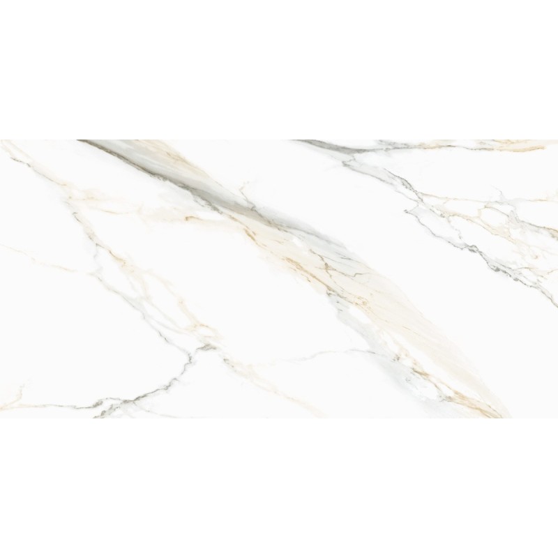 Encimera porcelánica Arklam Atlantis Gold Satinado 12 mm 1600x3200 mm efecto mármol color blanco