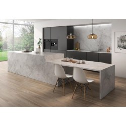 Encimera porcelánica Arklam Brazil Super White Mate 12 mm 1600x3200 mm efecto mármol color blanco