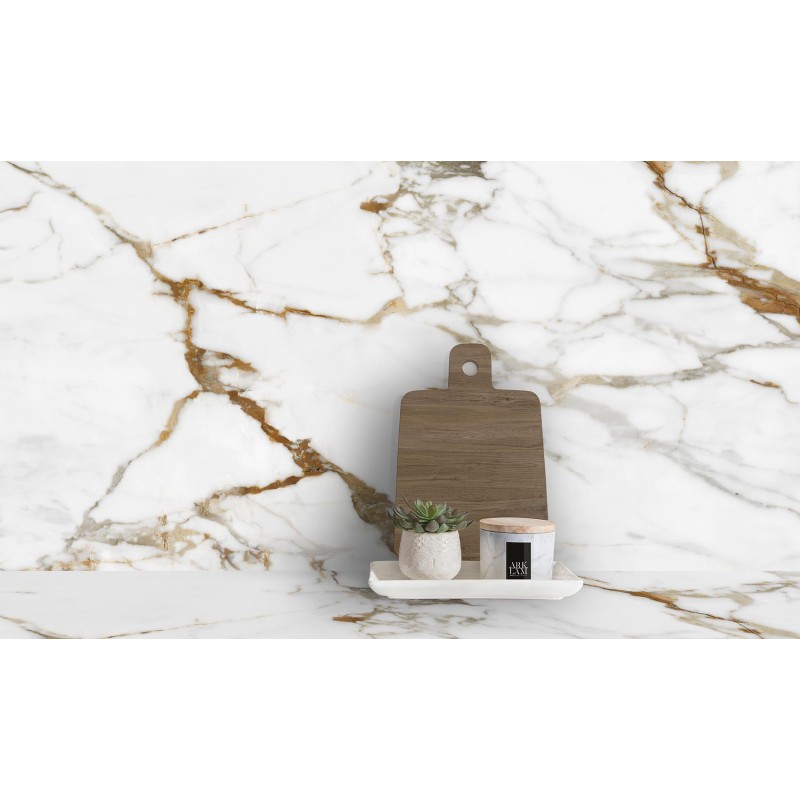 Encimera porcelánica Arklam Calacatta Gold Mate 12 mm