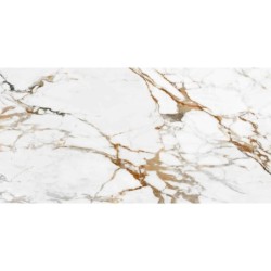 Encimera porcelánica Arklam Calacatta Gold Mate 20 mm 1600x3200 mm efecto mármol color blanco