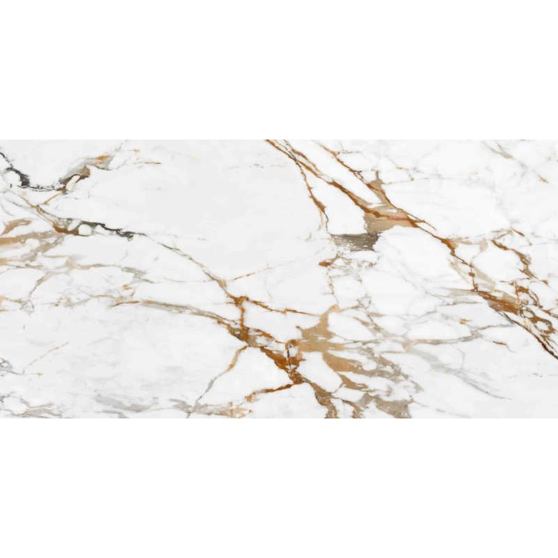 Encimera porcelánica Arklam Calacatta Gold Mate 20 mm 1600x3200 mm efecto mármol color blanco