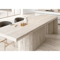 Encimera porcelánica Arklam Nativa Beige Natural 12 mm 1600x3200 mm efecto mármol color beige
