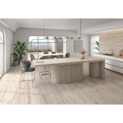 Encimera porcelánica Arklam Nativa Greige Natural 12 mm 1600x3200 mm efecto mármol color taupe